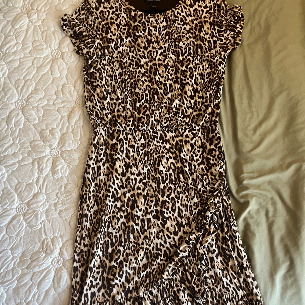 Banana Republic Animal Print Midi Dress